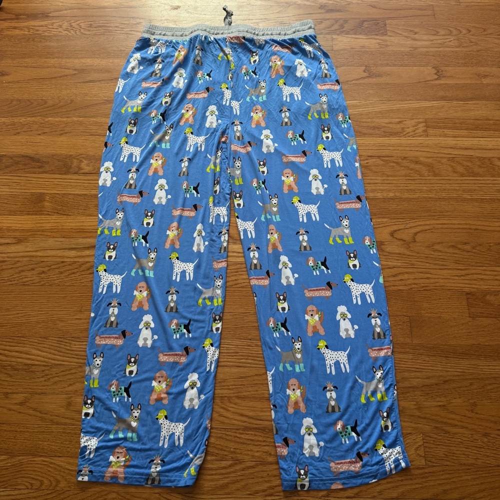 Little Sleepies dog print blue pajamas pants XL - Picture 4 of 6